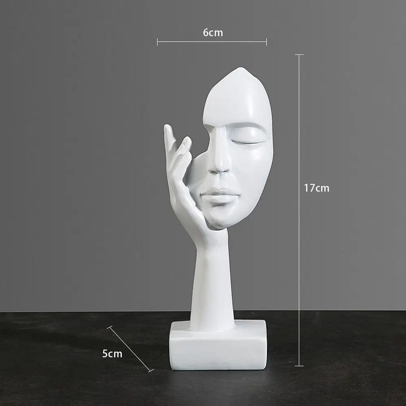 Estátua Abstrata de Resina Nórdica