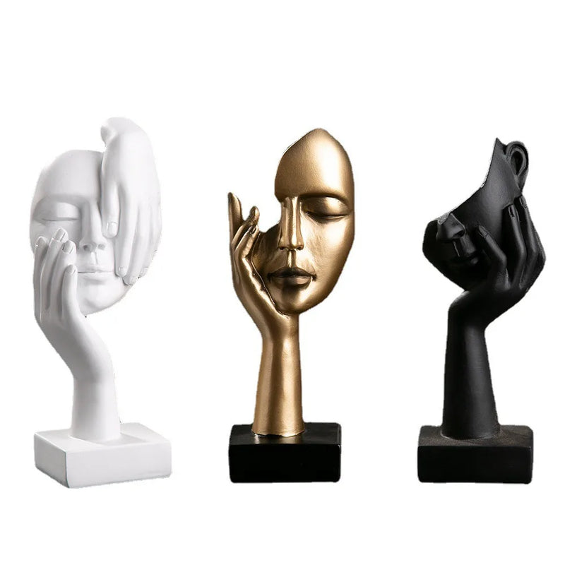 Estátua Abstrata de Resina Nórdica