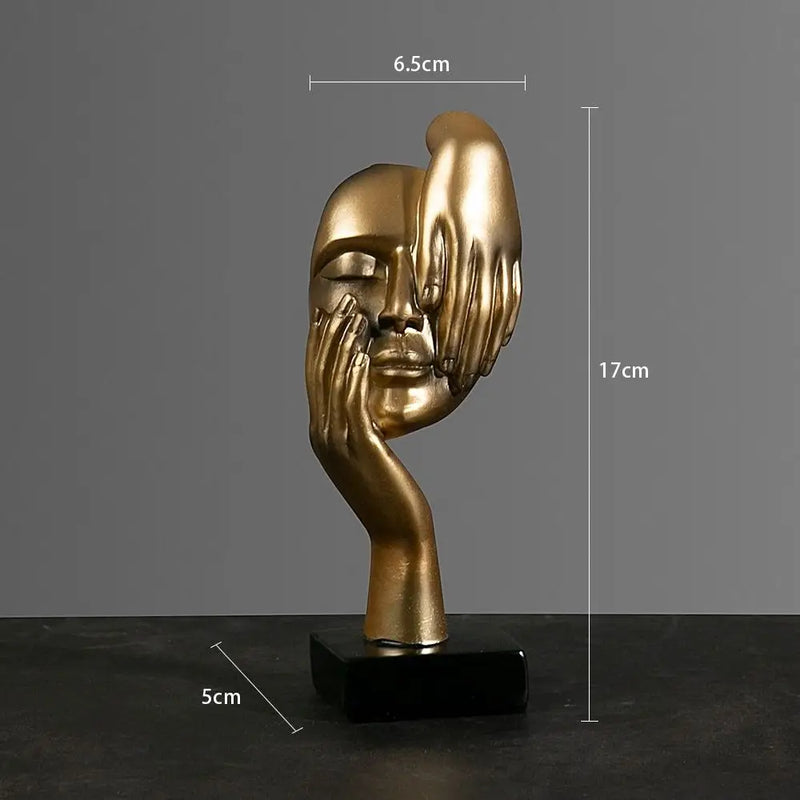 Estátua Abstrata de Resina Nórdica
