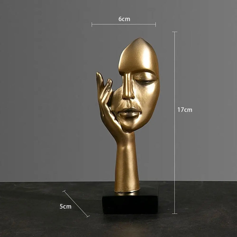 Estátua Abstrata de Resina Nórdica